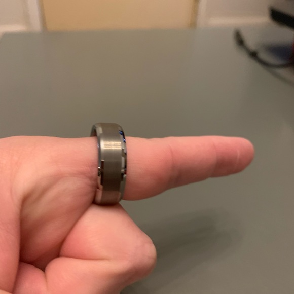 Brushed and Polished Comfort Fit Wedding Ring - Picture 7 of 11